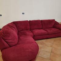 Divano angolare rosso Divani&Divani