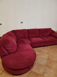 Divano angolare rosso Divani&Divani