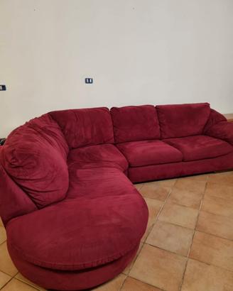 Divano angolare rosso Divani&Divani