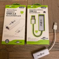 Lotto di tre adattatori ethernet usb