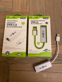 Lotto di tre adattatori ethernet usb