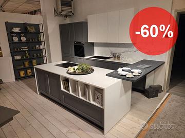 Cucina Essebi Primula legno frassino con penisola