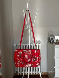 Borsa Michael Kors rosso corallo con fiori