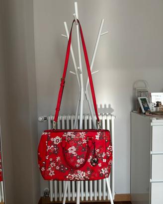 Borsa Michael Kors rosso corallo con fiori