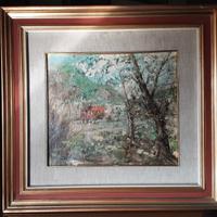 Quadro ad olio su tela - Campagna - A. Gravina