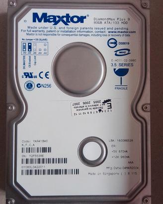 Hard Disk Maxtor DiamondMax Plus 9 80GB