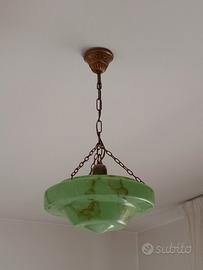 Lampadario marmorizzato a sospensione in stile Dec