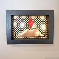 Vesuvio Pop Gold Scultura in ceramica  pezzo unico