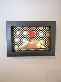 Vesuvio Pop Gold Scultura in ceramica  pezzo unico