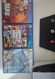 Lotto Giochi PS4/5: GTA 5 + Red Dead 2 + Horizon