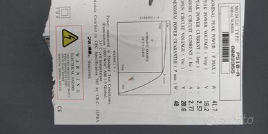Pannello solare per camper