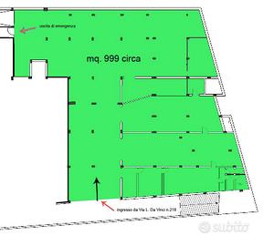 Cantinato 1000 mq. in Via Da Vinci pressi Ferdico