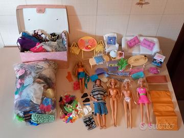 Barbie, Skipper & Ken + vestiti, accessori, mobili