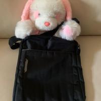 Borsello nero ampio Lancetti