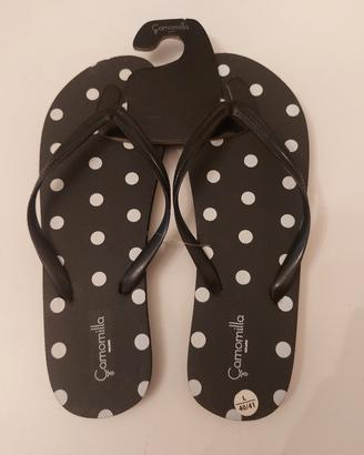 Infradito Camomilla Nere a Pois Misura40/41 Nuove 