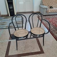 divanetto composto di 2 sedie gemellari t. thonet