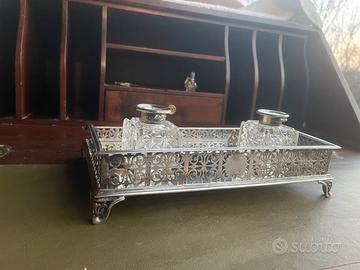 Set scrivania argento periodo vittoriano