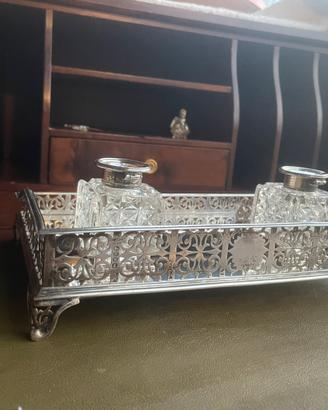 Set scrivania argento periodo vittoriano