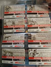 Schede telefoniche antichi mestieri 