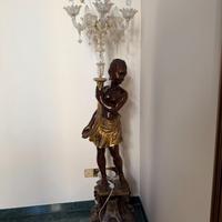 Lampada da terra Moro Veneziano in vetro di Murano