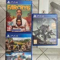 Videogiochi PS4 FAR CRY 4-5-6 + Destiny