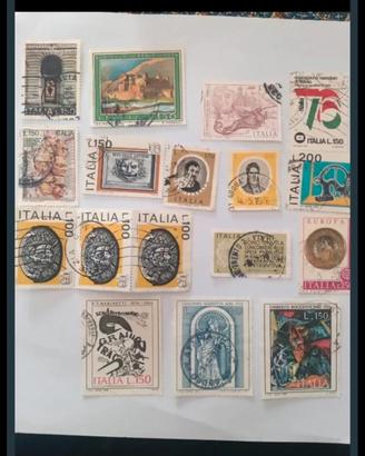 17 francobolli italiani usati del 1976
