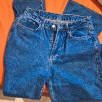 Jeans blu wide leg