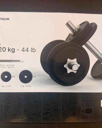 Kit pesi manubri decathlon 20kg