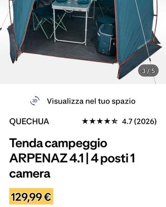 Tenda campeggio Decathlon 