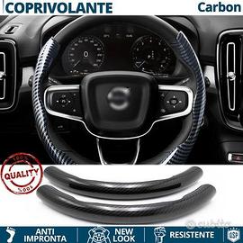 COPRIVOLANTE per VOLVO Effetto FIBRA CARBONIO Nero