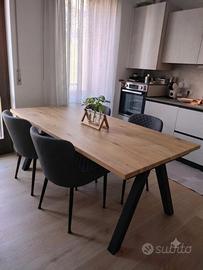 Tavolo cucina legno rovere
