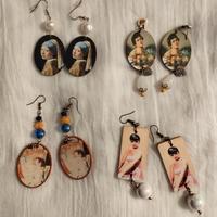 orecchini con dipinti 