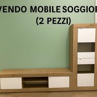 Soggiorno moderno BASIC - Rovere / Bianco