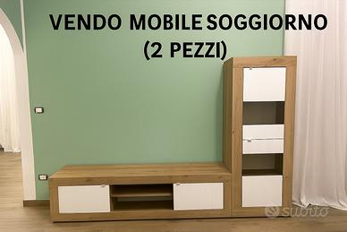 Soggiorno moderno BASIC - Rovere / Bianco