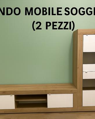 Soggiorno moderno BASIC - Rovere / Bianco