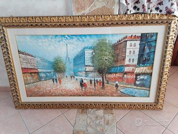 Quadro da soggiorno con cornice dorata