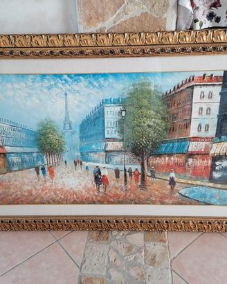 Quadro da soggiorno con cornice dorata