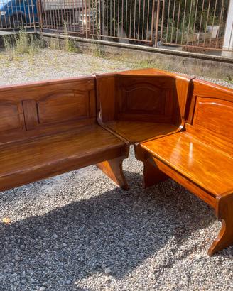 Panca ad Angolo in Legno Massello