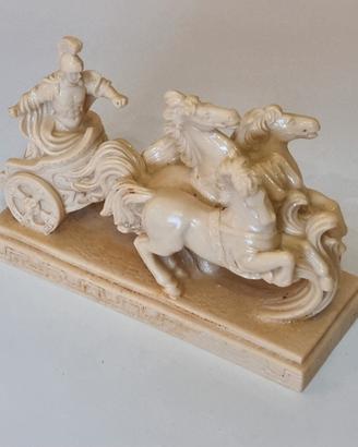 scultura biga romana in resina