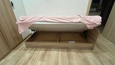 Letto singolo con contenitore