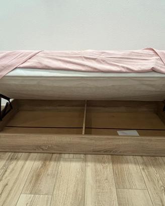 Letto singolo con contenitore