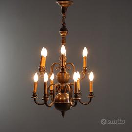 Lampadario in Bronzo - Inizio XX Secolo