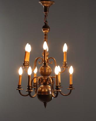 Lampadario in Bronzo - Inizio XX Secolo