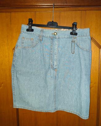 Minigonna in denim blu chiaro