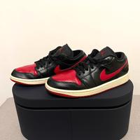 Nike Air Jordan 1 Low, numero 39, rosse e nere