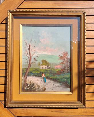 Quadro olio su tela firmato Antonio Ponticelli