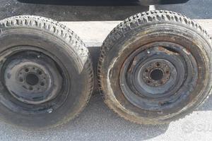 2 cerchi in ferro da 5,5 X 14 Mercedes w123