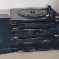 combo radio giradischi e lettore audiocassette 