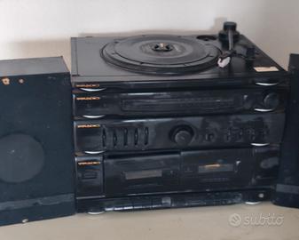combo radio giradischi e lettore audiocassette 