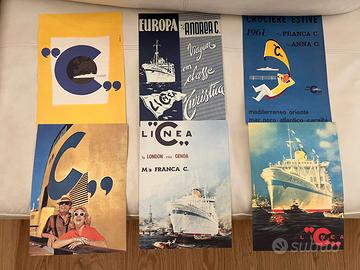 Set 6 poster storici Costa Crociere A4
